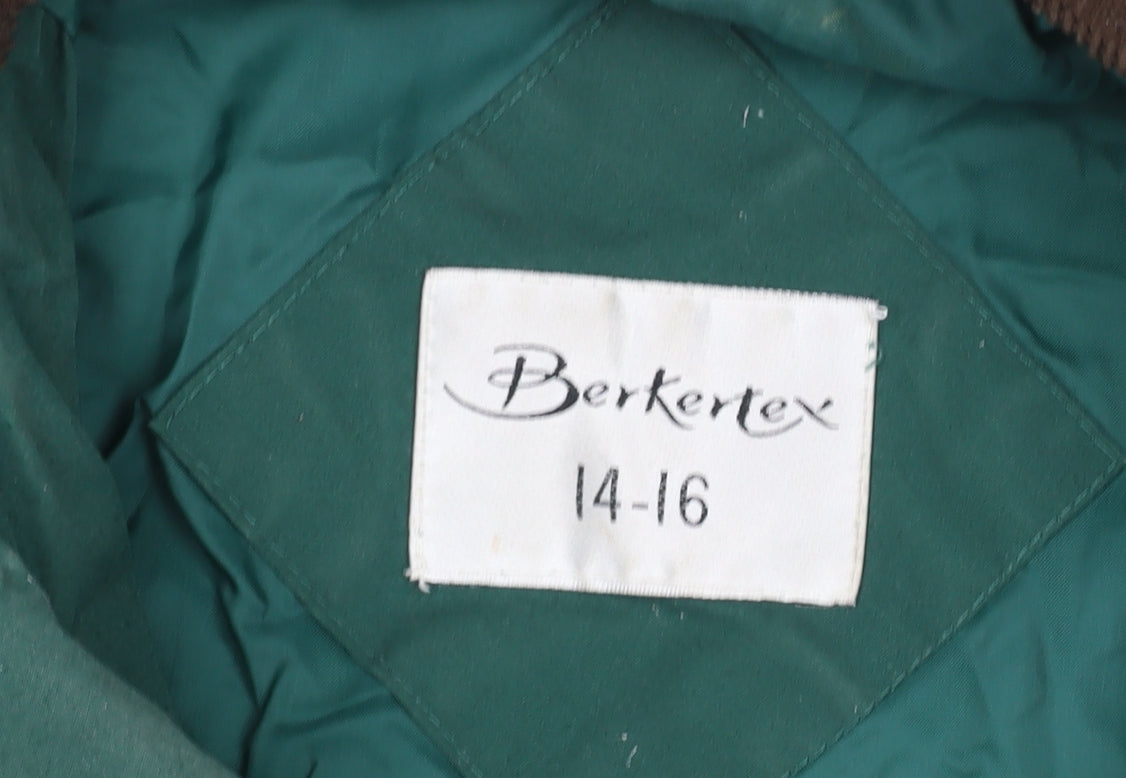 Berkertex Men's Green Quilted Jacket, Size 14