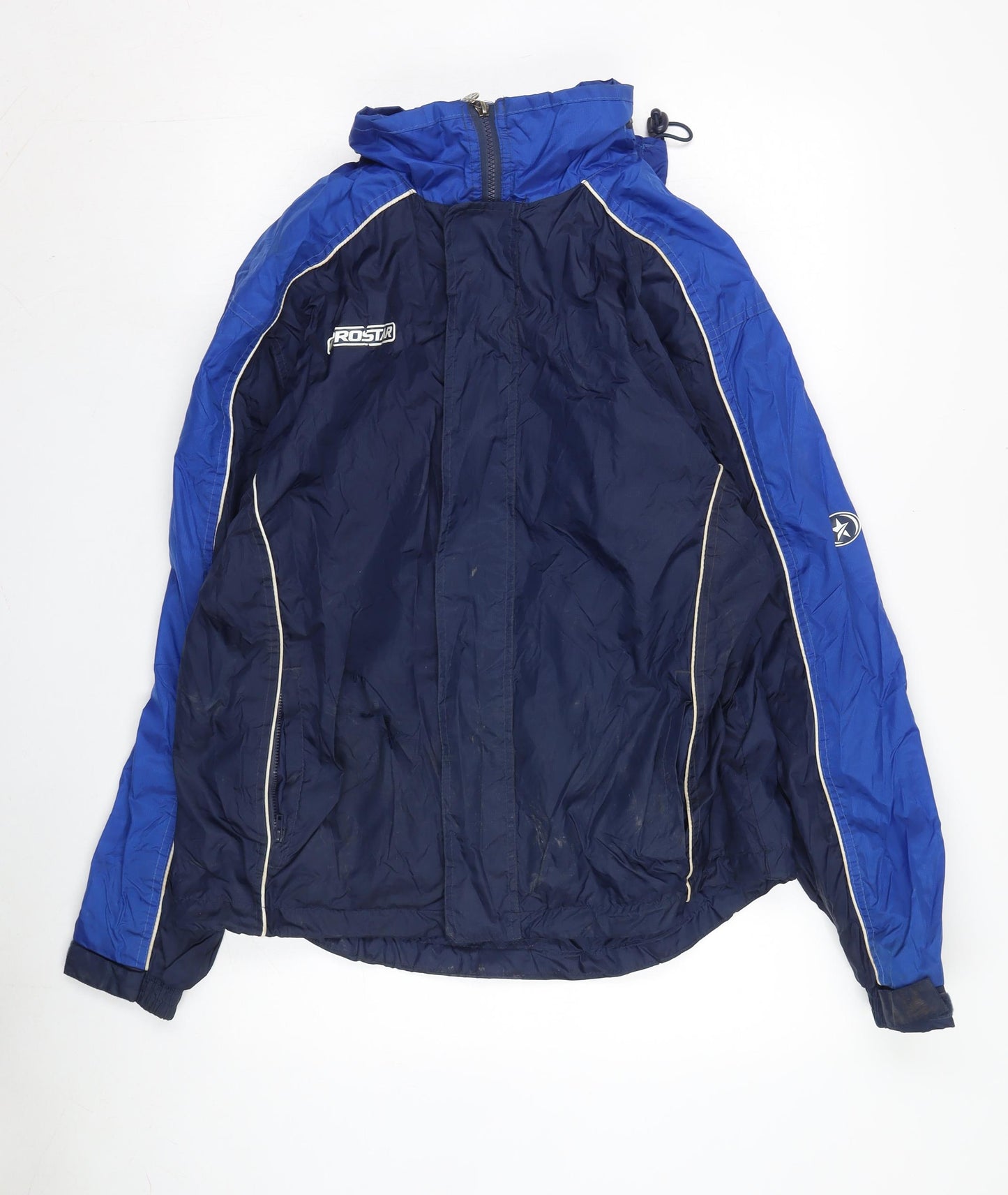 Prostar Men's Blue Windbreaker Jacket, M, Hooded Casual