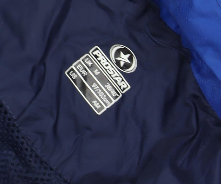 Prostar Men's Blue Windbreaker Jacket, M, Hooded Casual