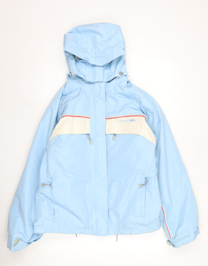 Trespass Women's Blue Parka Jacket L Waterproof