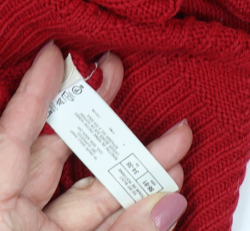 St Michael Women's Red Wool Cardigan Size 12-14