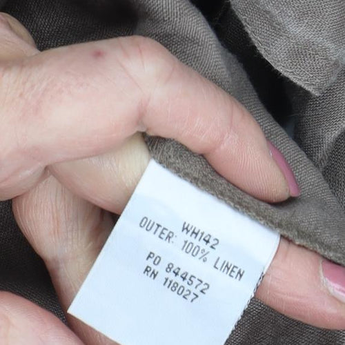 Boden Women's Brown Linen Shirt Dress Size 12