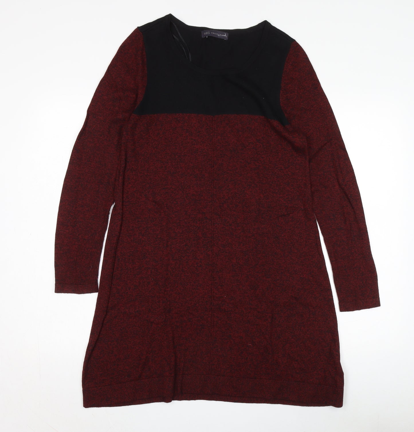 Marks and Spencer Women's Brown Knit Shift Dress Size 12