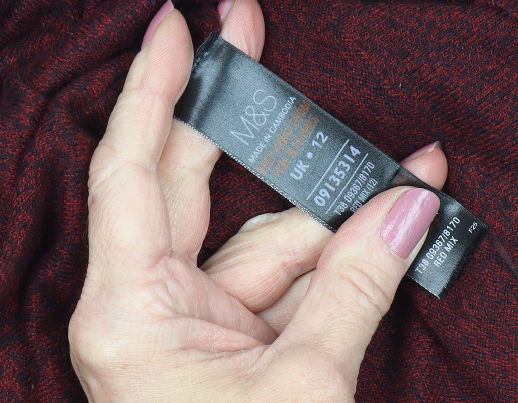 Marks and Spencer Women's Brown Knit Shift Dress Size 12