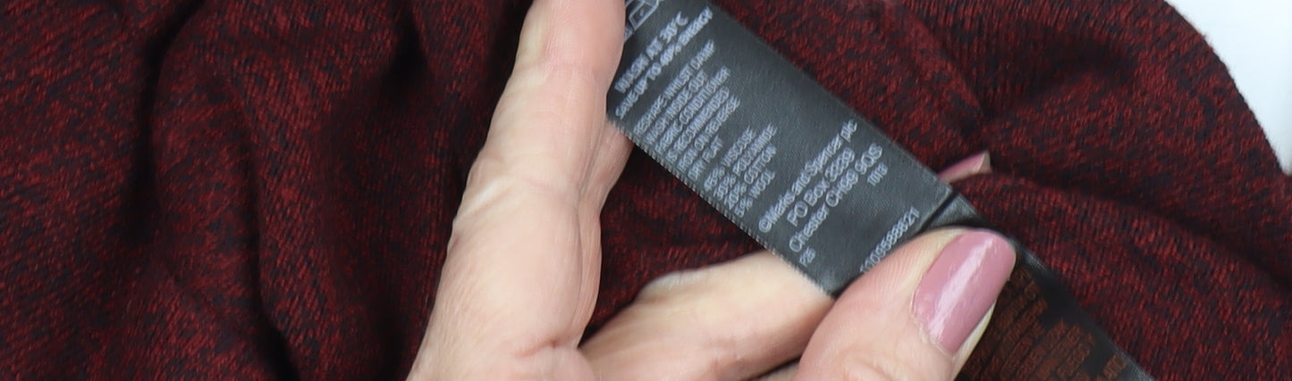 Marks and Spencer Women's Brown Knit Shift Dress Size 12