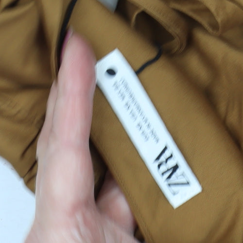 Zara Women’s Brown Long Cotton Slip Dress XS