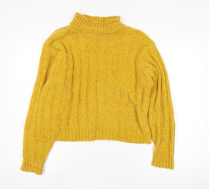 Essentials by Bon Marché Women's Yellow Mock Neck Jumper