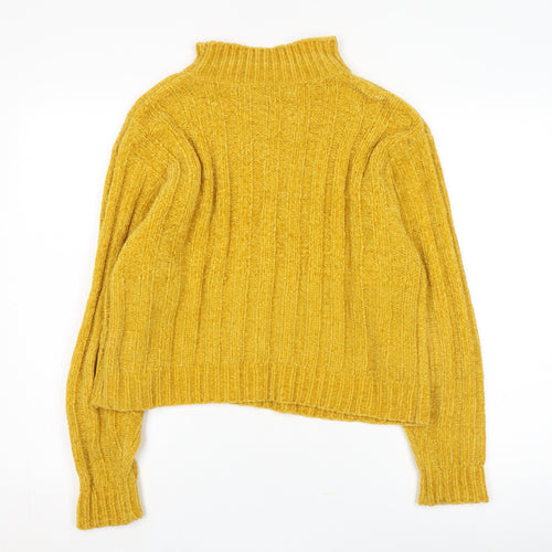Essentials by Bon Marché Women's Yellow Mock Neck Jumper