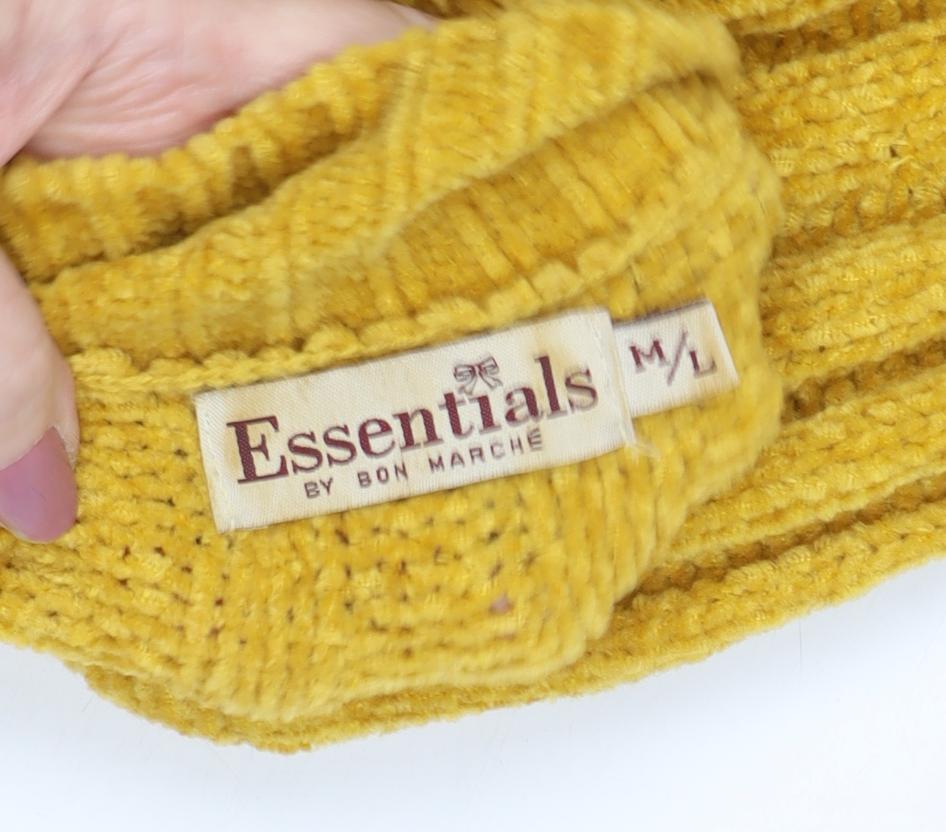 Essentials by Bon Marché Women's Yellow Mock Neck Jumper