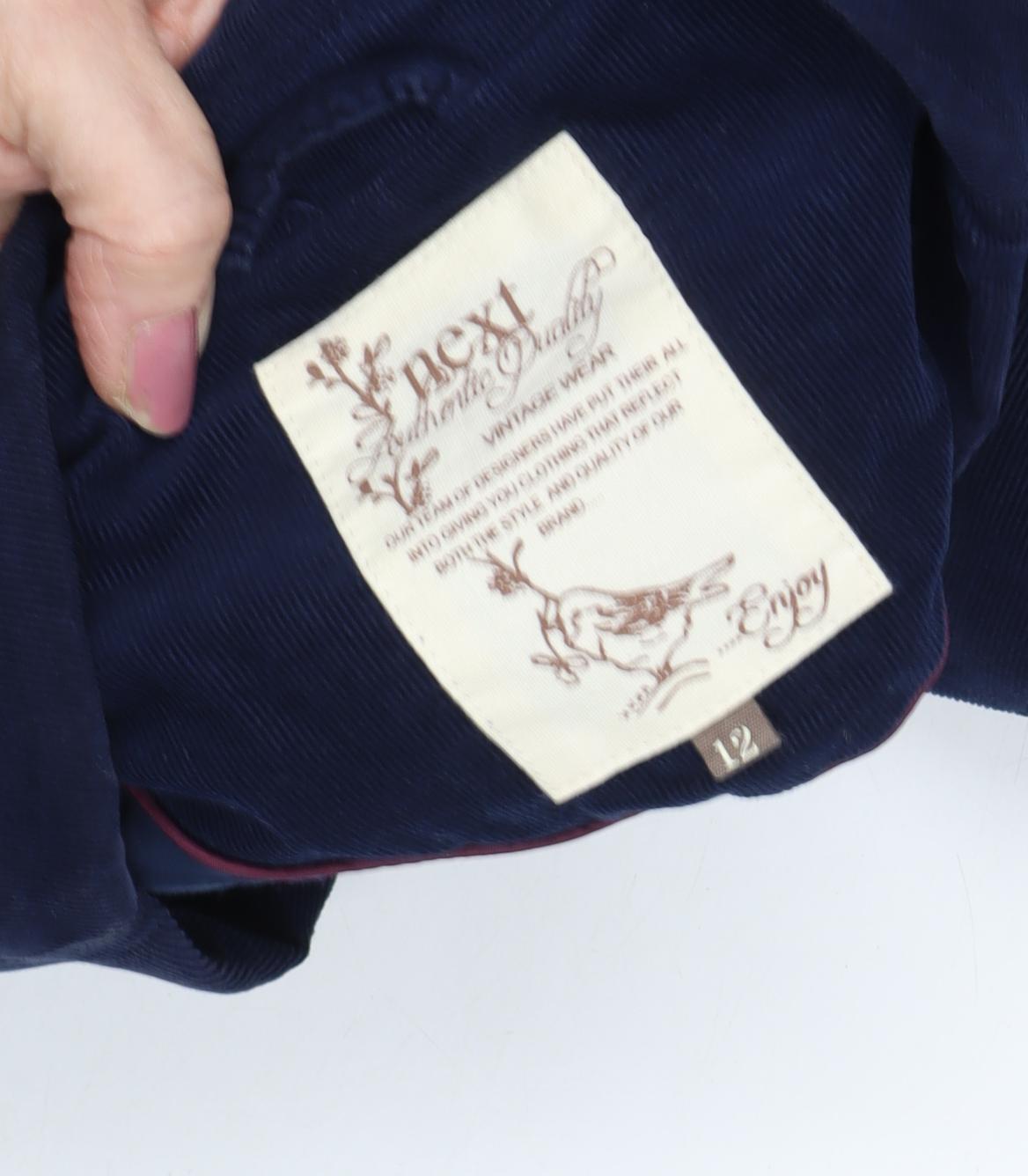 Next Women's Blue Corduroy Blazer Size 12