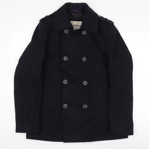 Rocha John Rocha Mens Black Medium Wool Pea Coat