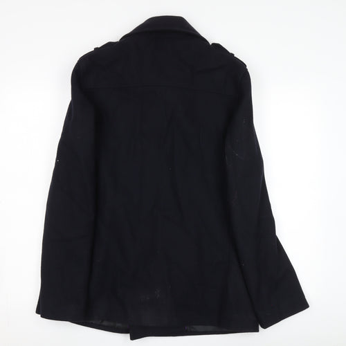 Rocha John Rocha Mens Black Medium Wool Pea Coat