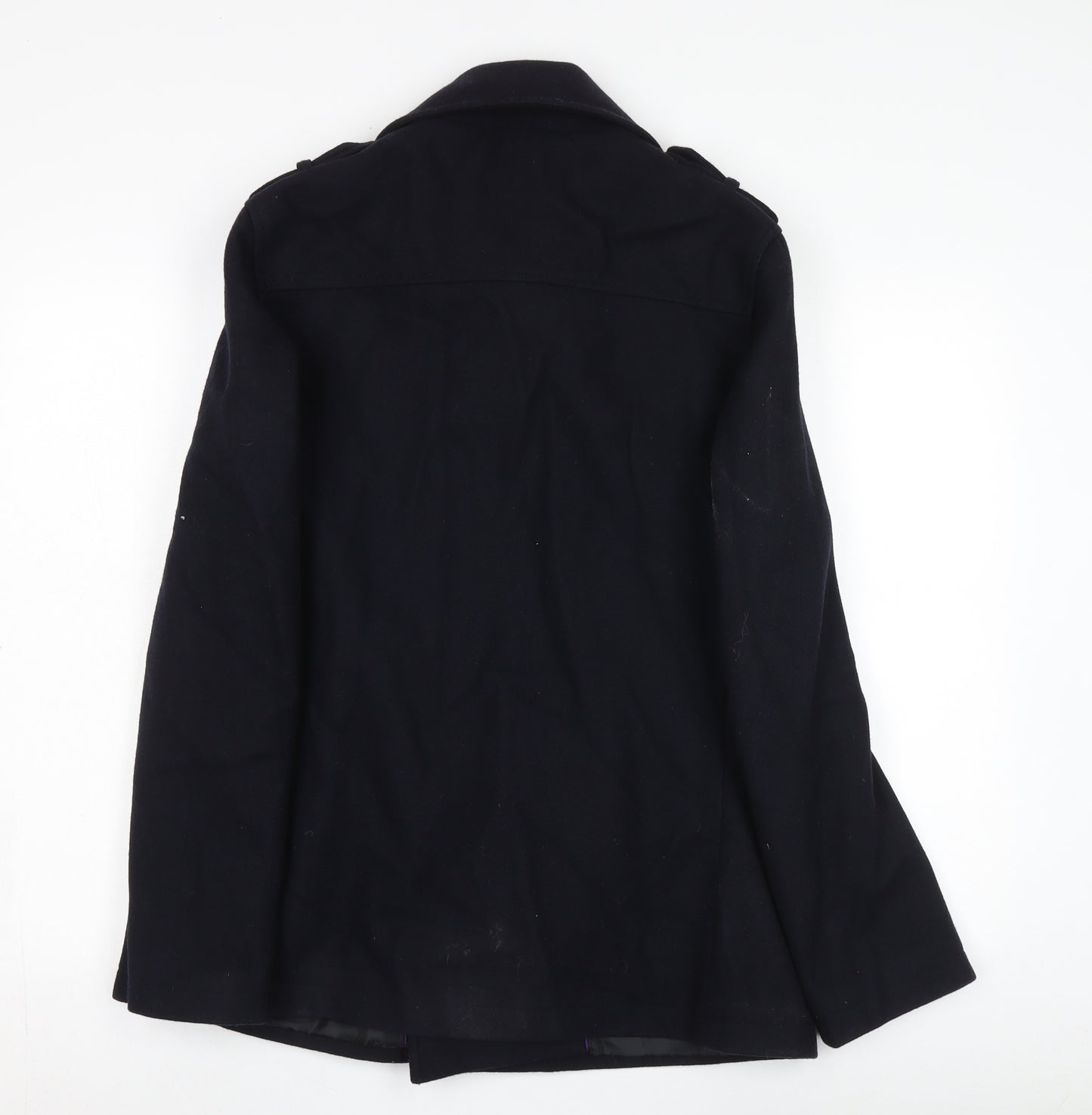 Rocha John Rocha Mens Black Medium Wool Pea Coat