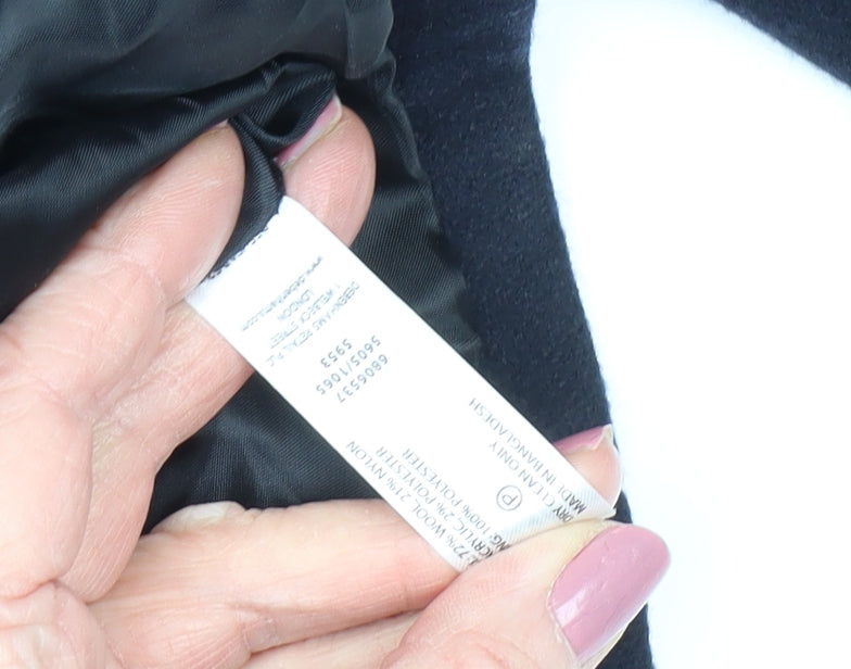 Rocha John Rocha Mens Black Medium Wool Pea Coat