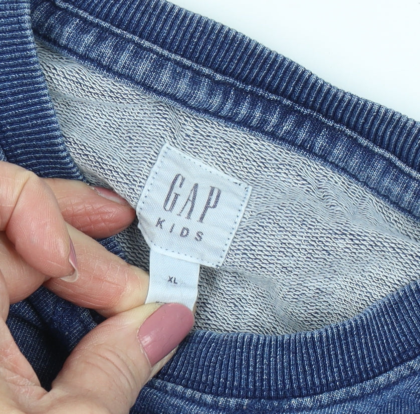 Gap Kids Boys Blue XL Lightweight Pullover Sweatshirt