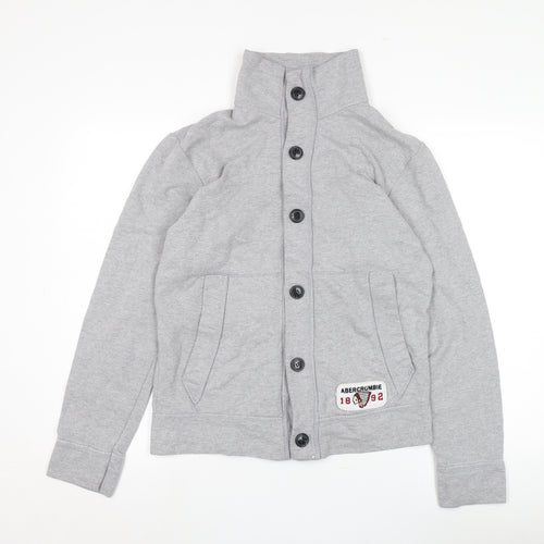 Abercrombie & Fitch Men's Grey Bomber Jacket M