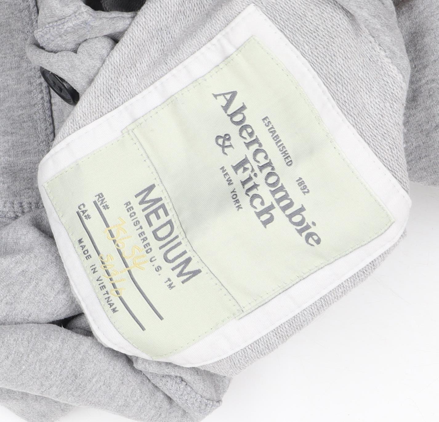 Abercrombie & Fitch Men's Grey Bomber Jacket M