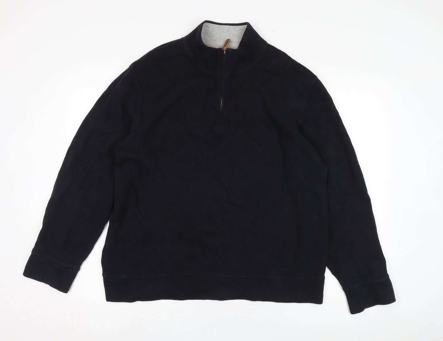 Lands' End Men's XL Black Pullover Jumper High Neck
