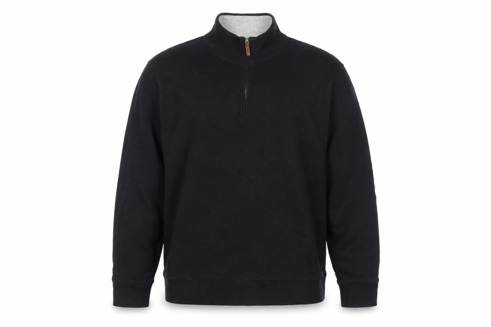 Front view of Lands' End Men's XL Black jumper High Neck