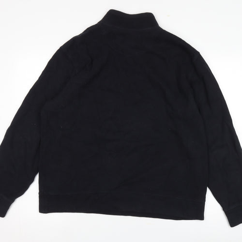 Lands' End Men's XL Black Pullover Jumper High Neck