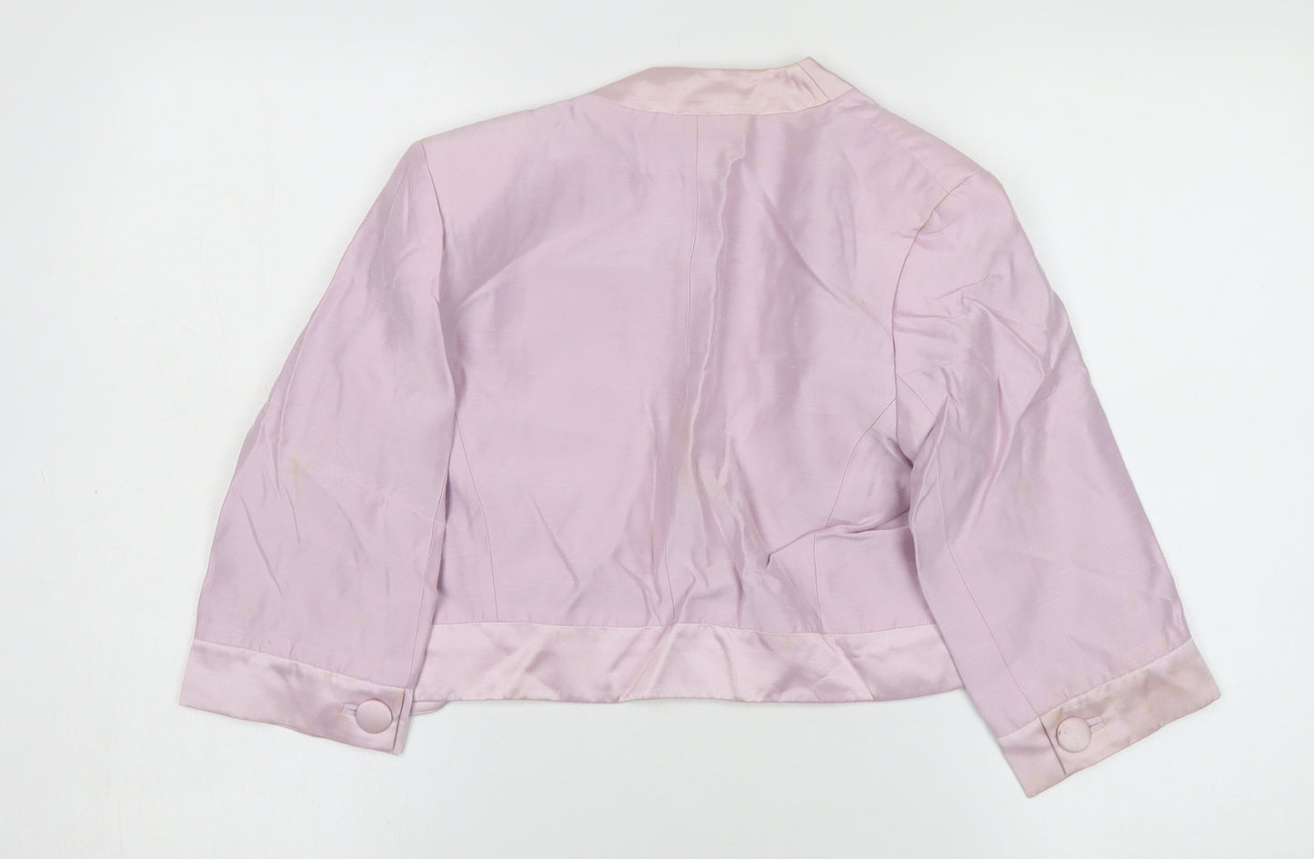 Minuet Women’s Pink Petite Silk Cropped Jacket