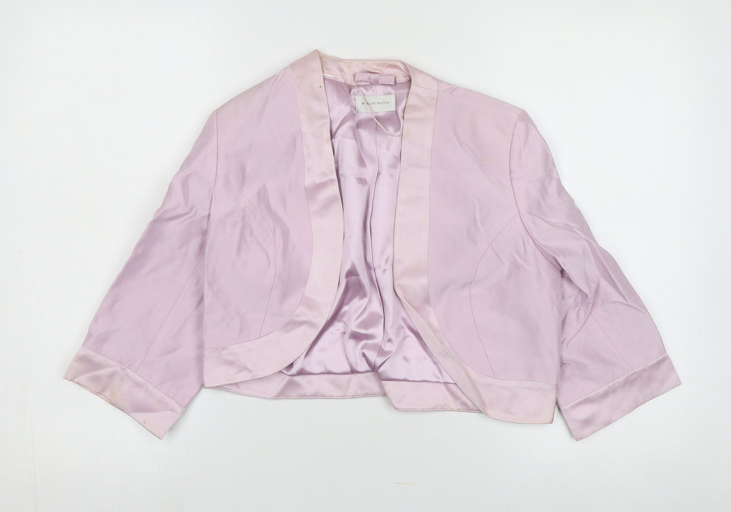 Minuet Women’s Pink Petite Silk Cropped Jacket