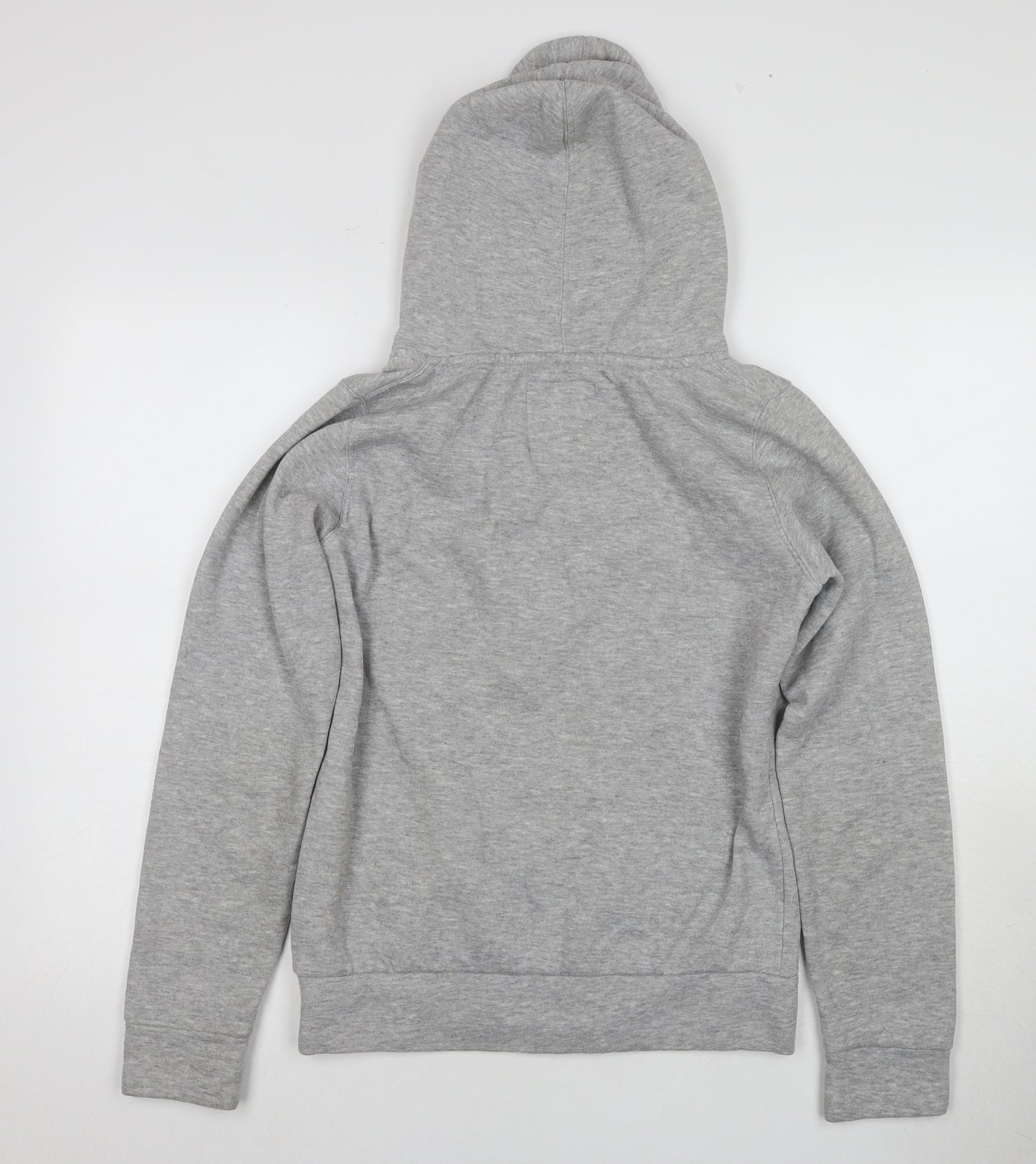 Koopoi Men's Grey Full Zip Hoodie - Size S, Hooded with Pockets
