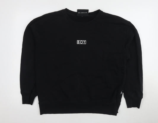 BOY LONDON Mens Black Pullover Sweatshirt Medium