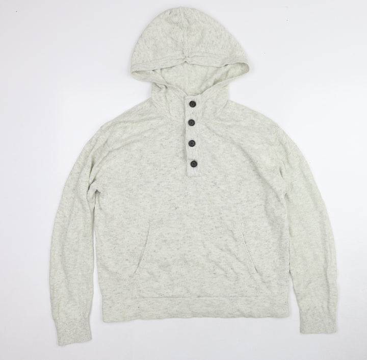 Banana Republic Men's Ivory XS Henley Jumper