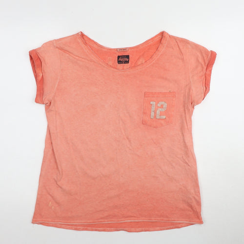 Superdry Women's Pink S Basic T-Shirt Crew Neck