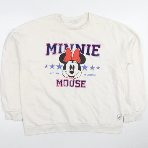 Marks and Spencer Teens Ivory Minnie Mouse Sweatshirt - Size 10