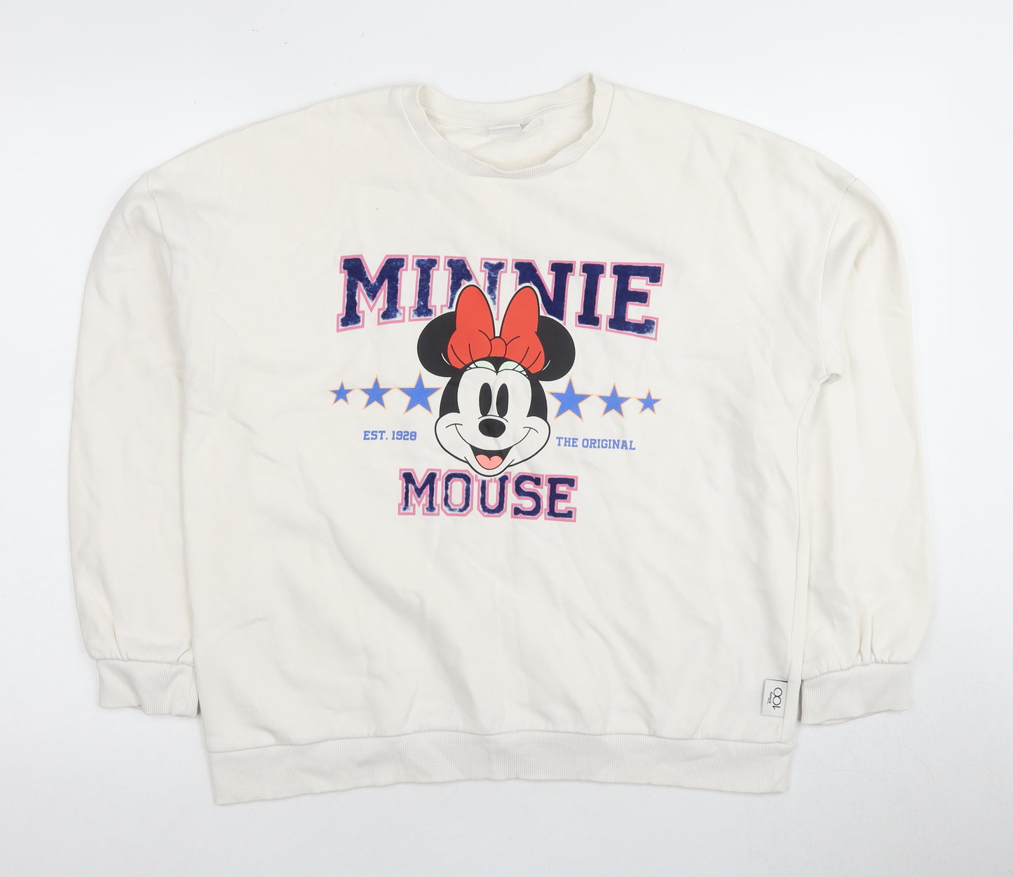 Marks and Spencer Teens Ivory Minnie Mouse Sweatshirt - Size 10