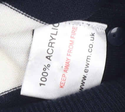 EWM Women's Multicoloured M Striped Pullover Jumper