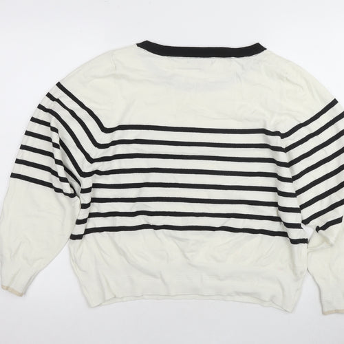 Oliver Bonas Women's Size 12 Stripe Pullover Jumper
