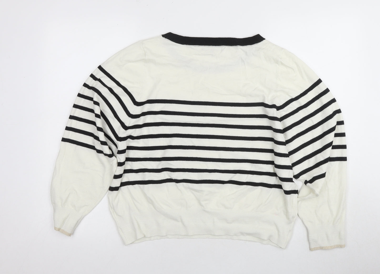 Oliver Bonas Women's Size 12 Stripe Pullover Jumper