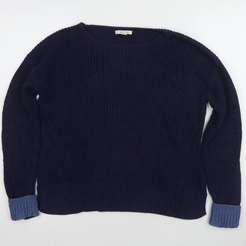 White Stuff Women's Blue Knit Pullover Jumper Size 10