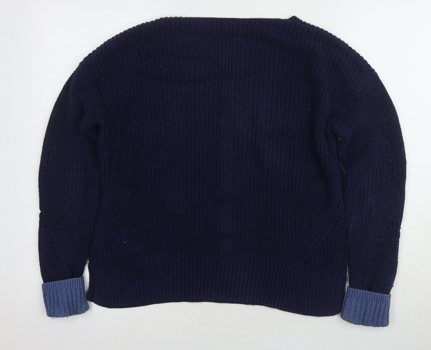 White Stuff Women's Blue Knit Pullover Jumper Size 10