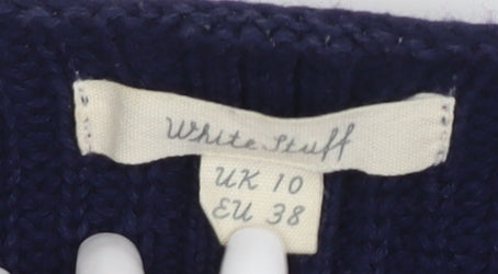 White Stuff Women's Blue Knit Pullover Jumper Size 10