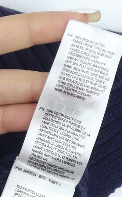 White Stuff Women's Blue Knit Pullover Jumper Size 10