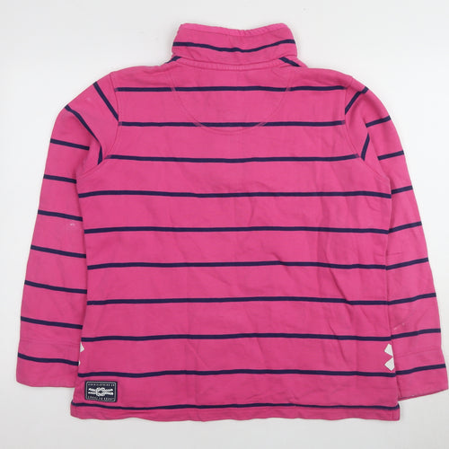 Crew Clothing Co. Women's Pink 16 Striped Pullover Sweatshirt