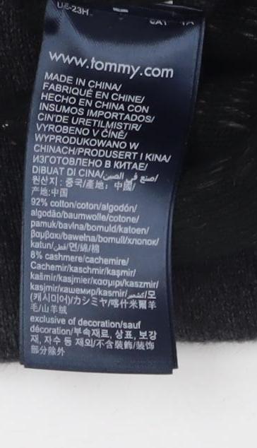 Tommy Hilfiger Men's Black 6XL V-Neck Pullover Jumper