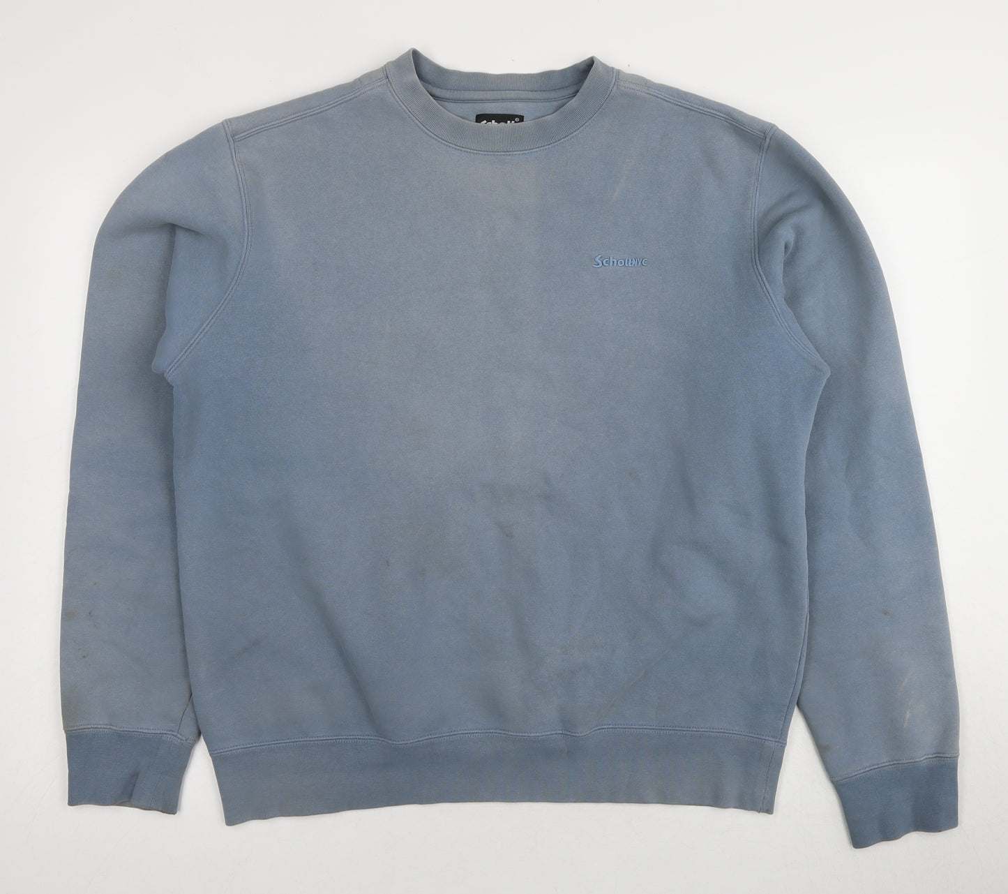 Schott Men's Blue Pullover Sweatshirt L