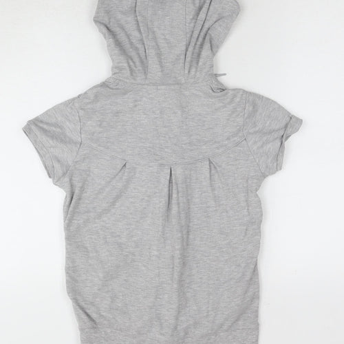 LA Gear Women's Grey Full Zip Hoodie, Size 8