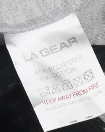 LA Gear Women's Grey Full Zip Hoodie, Size 8