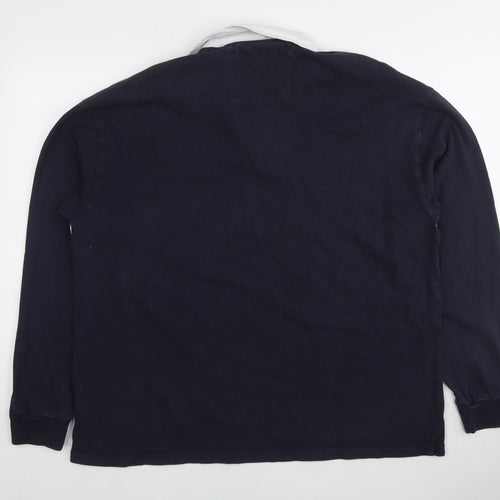 Calvin Klein Jeans Men's Blue Long Sleeve Polo M
