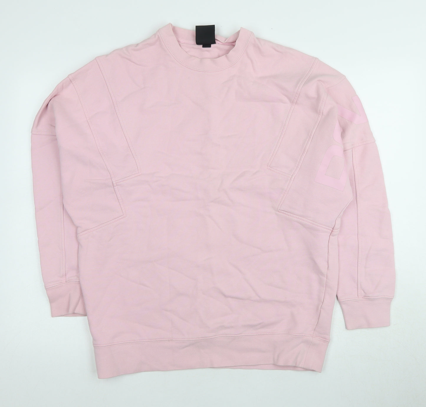 Donnay Women's Pink Cotton Pullover Sweatshirt, Relaxed Fit
