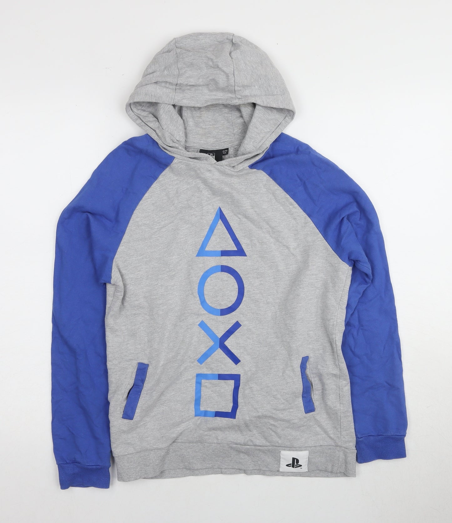 PlayStation Boys Grey and Blue Pullover Hoodie 12-13 Years