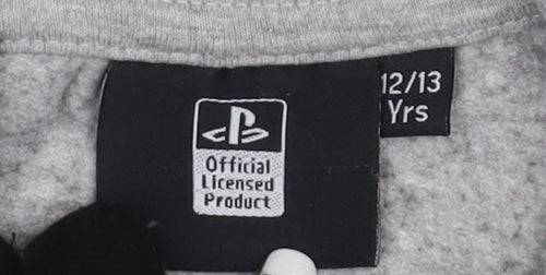PlayStation Boys Grey and Blue Pullover Hoodie 12-13 Years