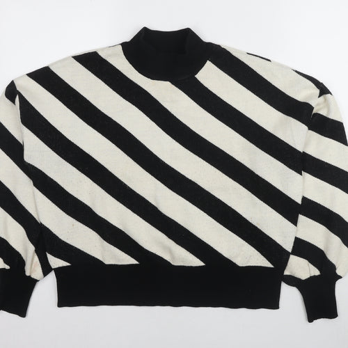 Vero Moda Women's Black Mock Neck Pullover Jumper M
