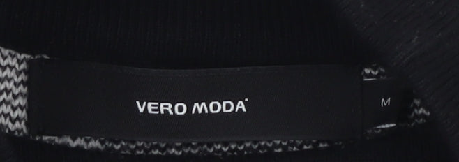 Vero Moda Women's Black Mock Neck Pullover Jumper M